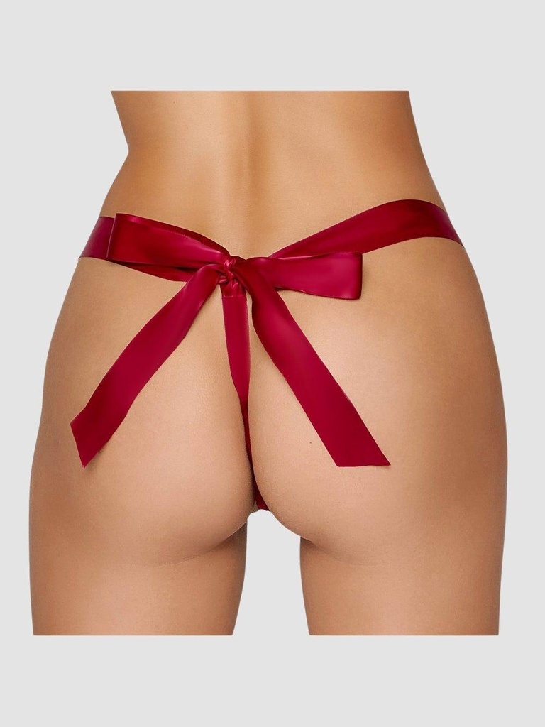 String ruban dentelle rouge
