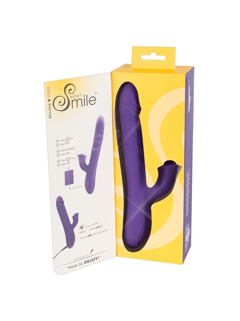 Vibromasseur Rabbit Va-et-Vient et Rotatif Silicone Stars